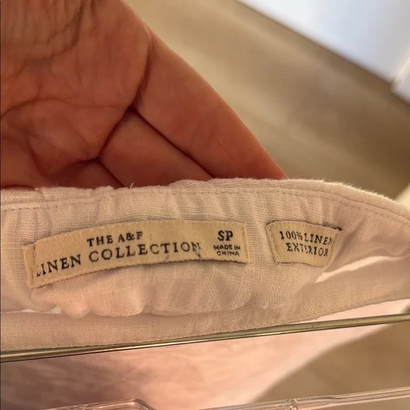 Linen White Women's Skirt - Picture 2 of 5